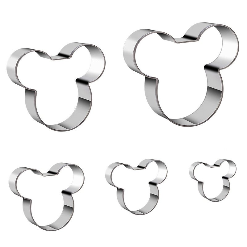 Tmflexe Mouse Cookie Cutter Sandwich Cutters for Kids DIY Lunchbox Bento Box Fruit Cutters Vegetable Cutters for Children Boys Girls  Pack of 5 - Image 3